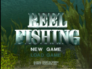 Reel Fishing title screen for Playstation
